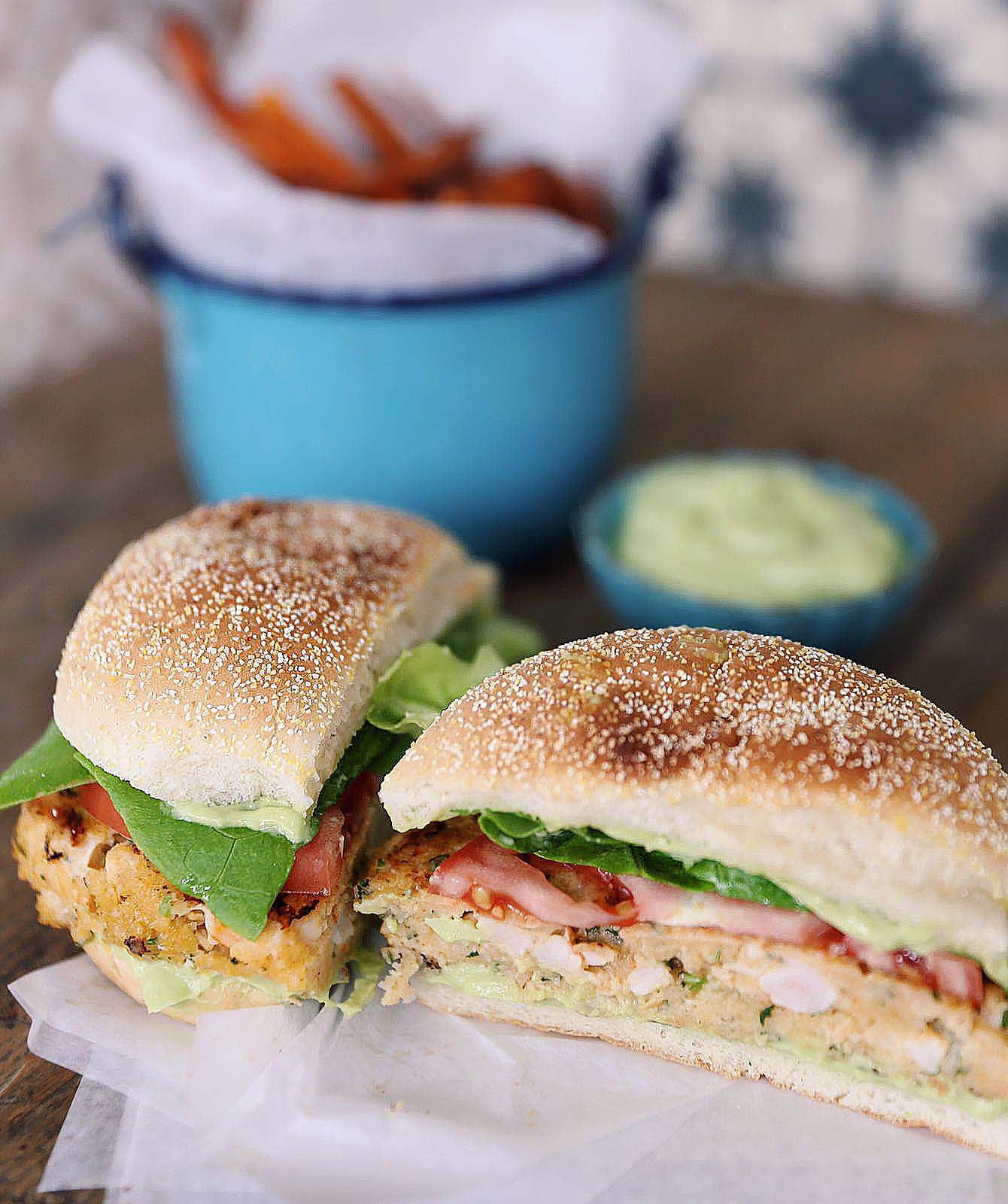 Mexican Shrimp Burgers