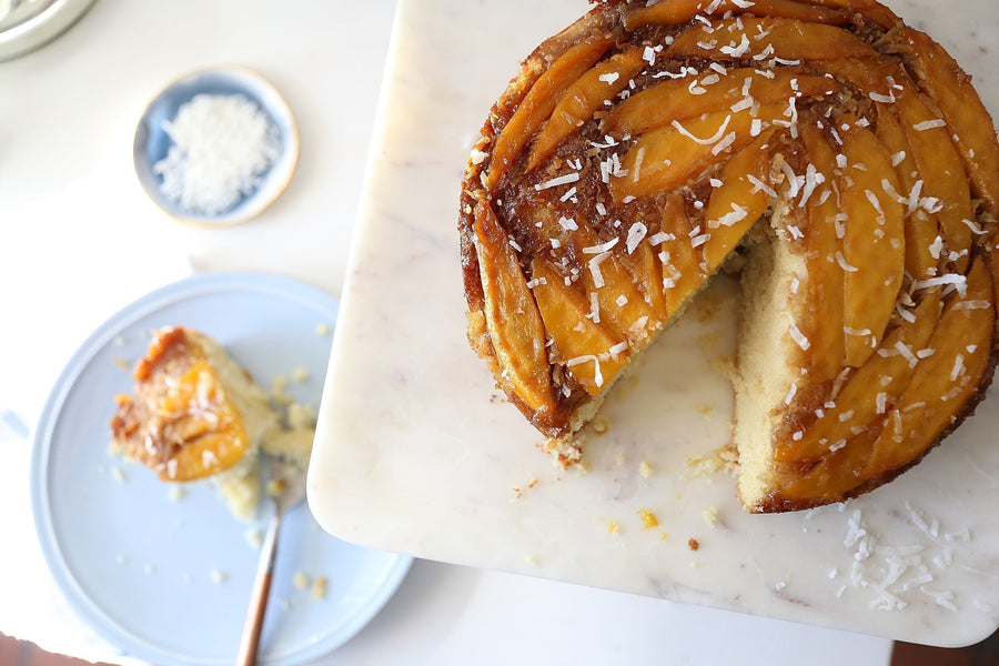Upside-Down Mango Cake