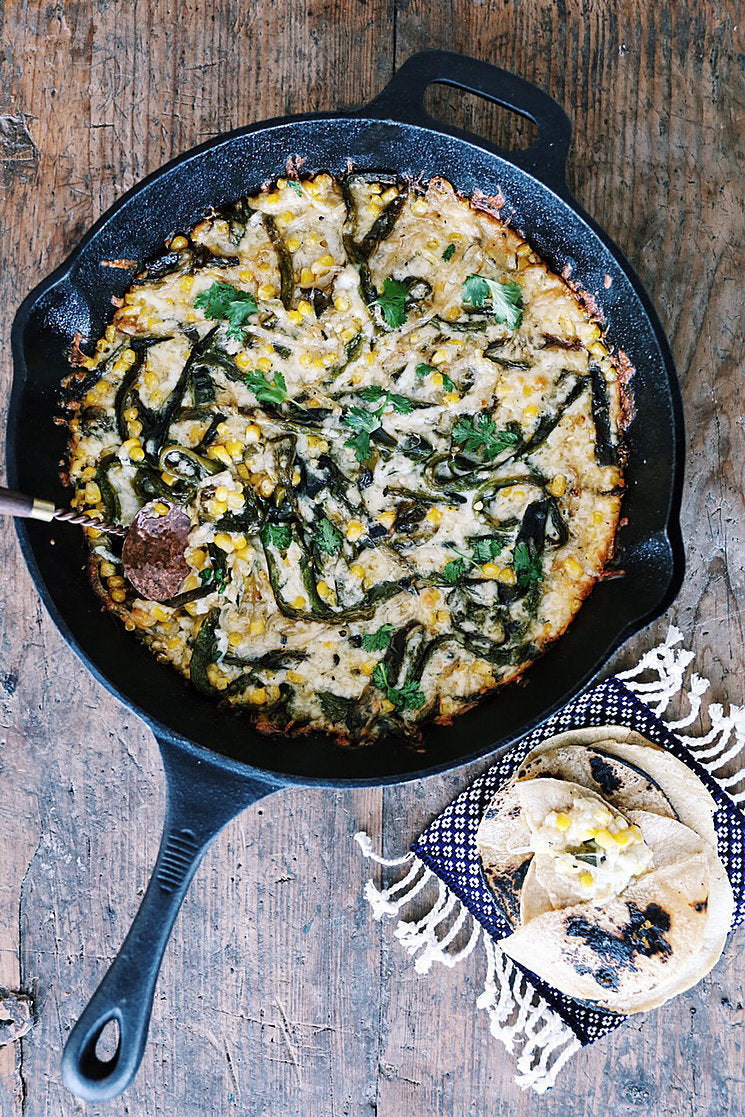 Poblano and Corn Queso Fundido