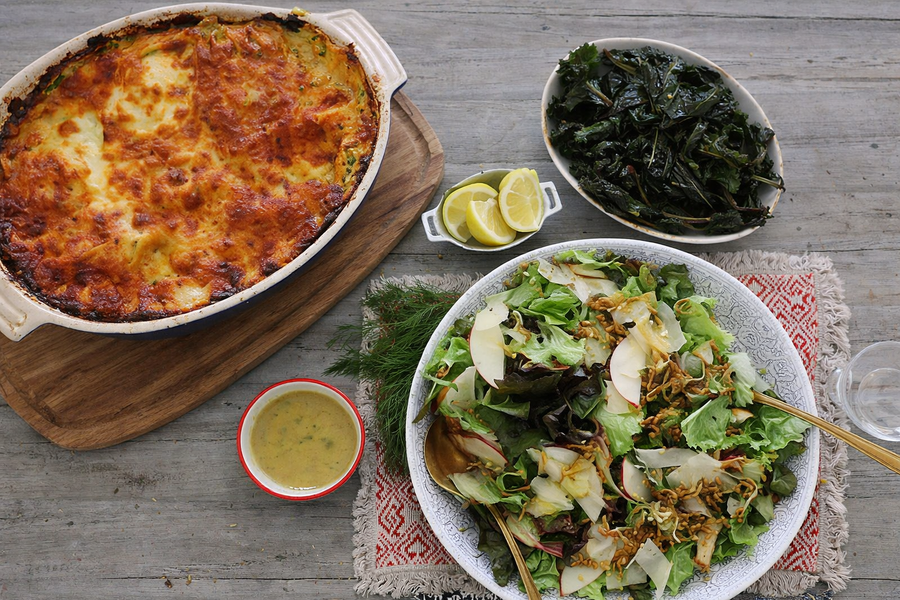 Corn and Poblano Lasagna