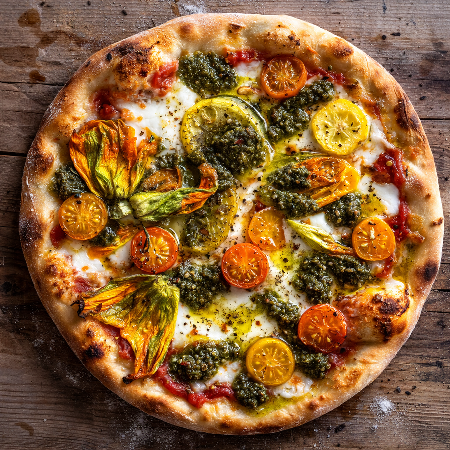 Pizza on the Grill with Veggies