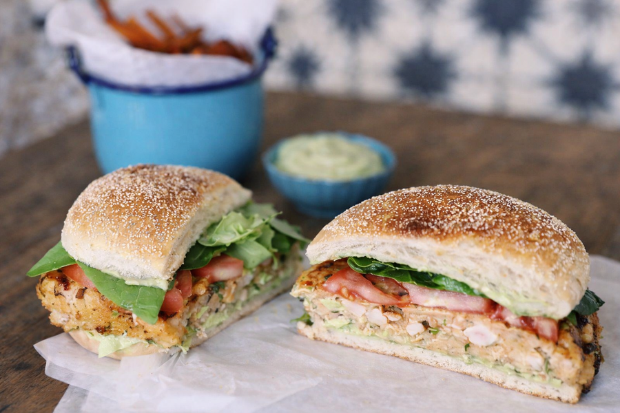 Mexican Shrimp Burgers