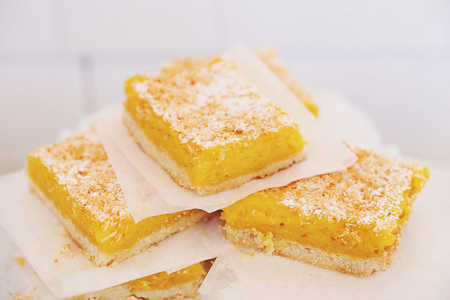 Toasted Coconut Mango Bars