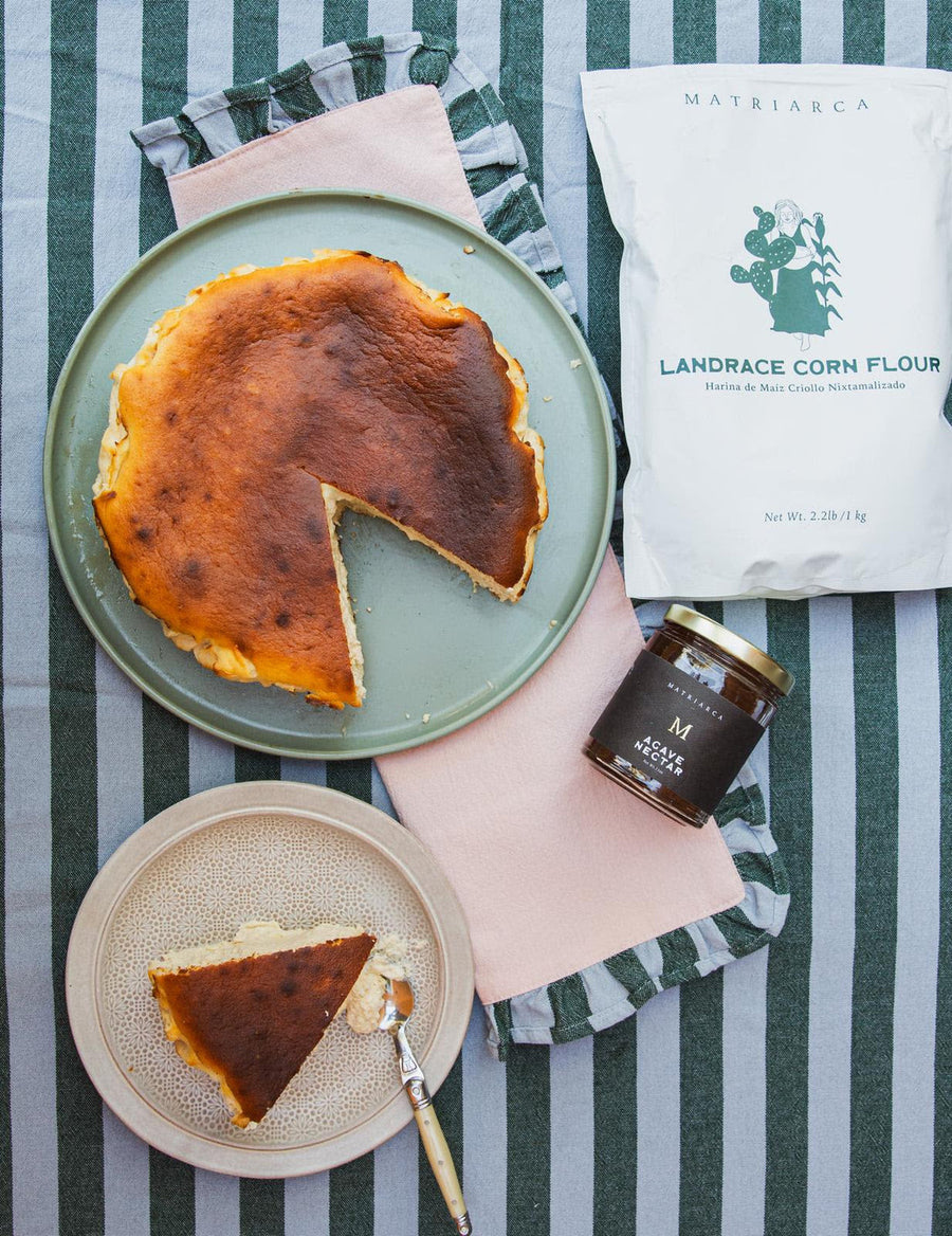 Landrace Corn Masaharina Basque Cheesecake