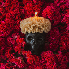Floral Skull Candle