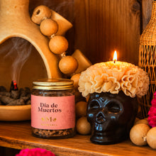 10 Copal Incense Cones & Floral Skull Candle Duo