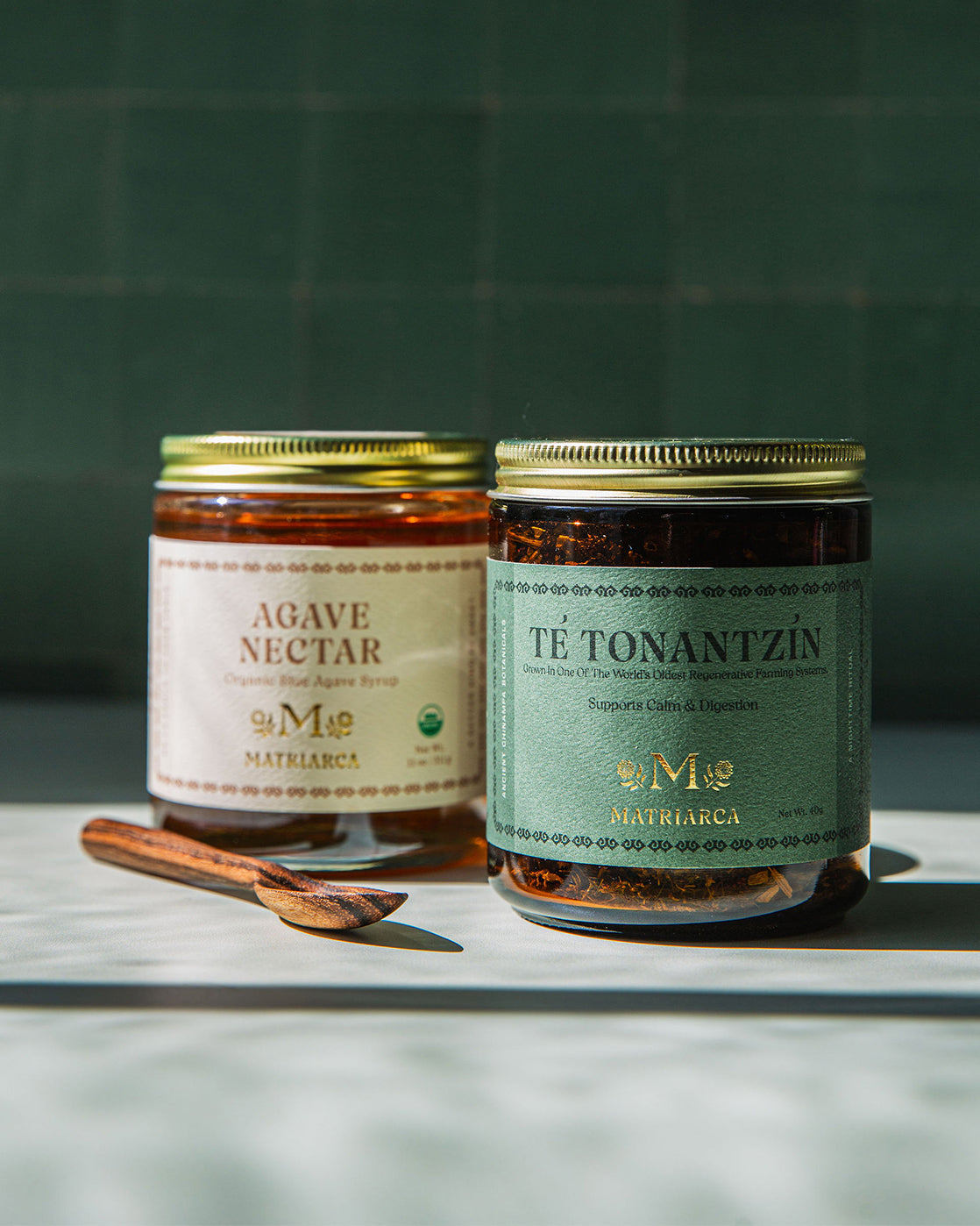 Evening Ritual Bundle - Tonantzin Tea, Agave Nectar & Hand-Carved Wooden Spoon